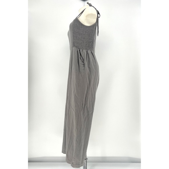 Sweet Salt Womens Small Smocked Tie Strap Wide Leg Jumpsuit Gray Clean Girl - Picture 10 of 14